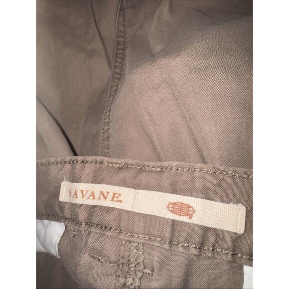 Savane Mens Front Cargo Shorts Sz 40x7"Inseam Brown Outdoor Elastic Waist Khaki - Picture 3 of 5